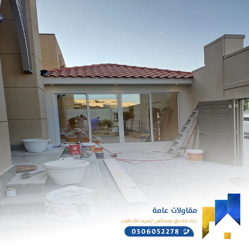 بناء مجلس خارجي قرميد جدة