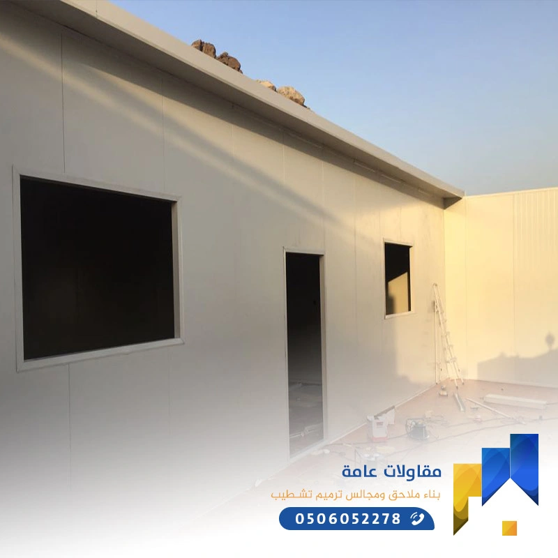 بناء غرف اسمنت بورد فوق السطح جدة