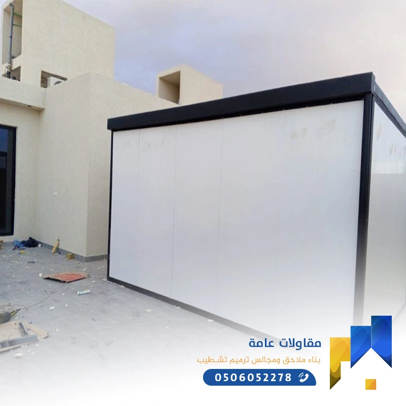 بناء ملحق ساندوتش بانل في السطح جدة